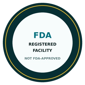 FDA registered facility, not FDA approved